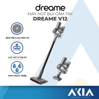 Máy hút bụi cầm tay Dreame V12 - Lực hút cực mạnh 27000Pa, Giảm tiếng ồn, Lọc bụi mịn, Động cơ siêu nhẹ, Nhiều đầu hút