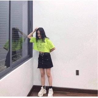 Áo In Crop Phôm Rộng Tay Ngăn Cho Nữ Free Size Dưới 58KG