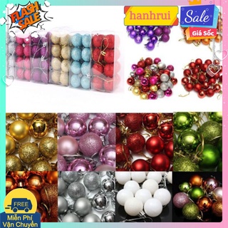 (FLASH SALE) COMBO 24 TRÁI CHÂU ĐỦ MÀU SẮC TRANG TRÍ NOEL