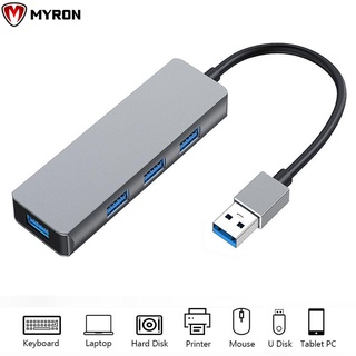 Hub chia 4 cổng USB 3.0 5Gbps tốc độ cao bằng hợp kim nhôm cho laptop<br>