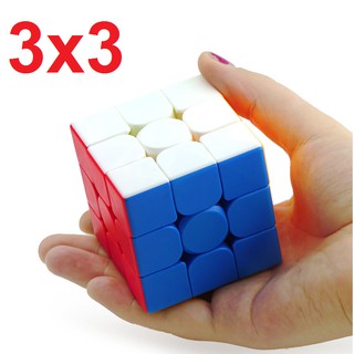 Rubik 3x3 bằng nhựa đồ chơi trẻ em Rubic 3 Tầng Không Viền