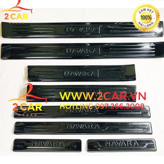 Nẹp bước chân trong, ngoài xe Nissan Navara 2015-2021 chất liệu titan cao cấp