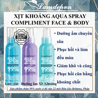 Xịt khoáng Aqua phục hồi 99% Compliment 200ml hàng nội địa Nga