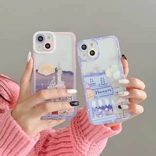 Huawei Y9 Prime Y7 2019 Y9S Nova 5T 7 SE 3e 4e 3i Honor 20 8X Mate 40 30 20 P40 P30 P20 Pro Lite Angel Eyes Fine Hole Camera Protection Style Cartoon Castle Balloon Store Clear Shockproof Soft Phone Case Cover JSC 10