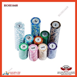 Chip poker có số ( phỉnh poker ) dòng Vương niệm + Las Vegas chất nhựa cao cấp PK 8
