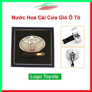Nước hoa cài cửa gió điều hòa ô tô gắn đá logo Toyota sang trọng