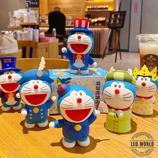Mô hình doremon nhựa đúc siêu cute vòng quanh thế giới