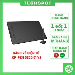 Bảng Vẽ Điện Tử XP-Pen Deco 01 V2 Android 6x10 Inch Lực Nhấn 8192 - Kèm Găng Tay, Dán Bảo Vệ