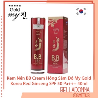 [DATE 2024] Kem Nền BB Cream Hồng Sâm Đỏ My Gold Korea Red Ginseng SPF 50 Pa+++ 40ml