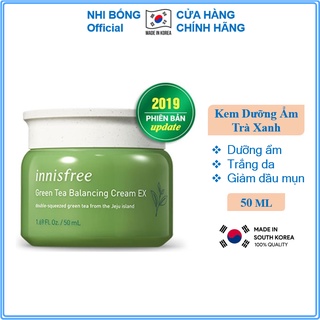 Kem dưỡng ẩm - Kem dưỡng trắng da chống lão hóa da Innisfree Green Tea Cream EX Hàn Quốc 50ml