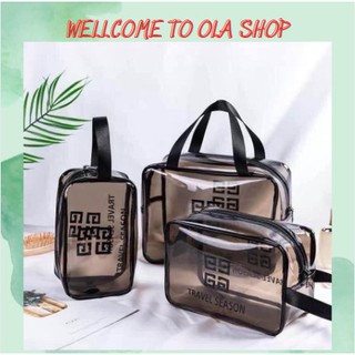 Set 3 túi nhựa trong kiểu dáng thời trang sang, tiện lợi đựng đồ đi bơi, đi biển - 65