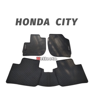 Thảm Lót Sàn Cao Su Xe Honda City 2014 đến 2022- màu đen, Hàng Cao Su Đúc Ko Mùi - dễ vệ sinh lau rửa