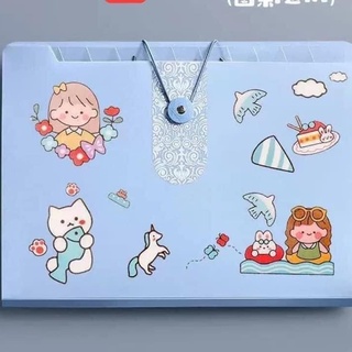 Túi đựng tài liệu A4 12 ngăn SMILE cứng cáp dày dặn bảo quản tài liệu hồ sơ tiện dụng