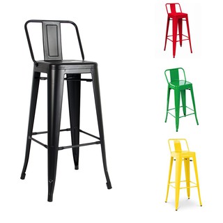 Ghế quầy bar thép sơn tĩnh điện TOLIX75 có lưng tựa