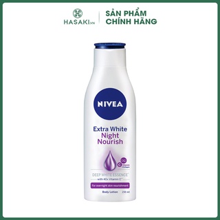 Sữa Dưỡng Thể Nivea Làm Sáng &amp; Săn Chắc Da Ban Đêm Extra White Night Nourish Body Lotion 250ml