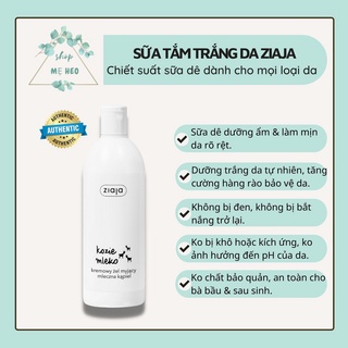 Sữa tắm trắng da Ziaja chiết xuất từ sữa dê 500ml