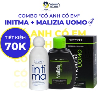 Combo Có Anh Có Em Dung Dịch Vệ Sinh Vùng Kín Cho Nữ Intima Và Cho Nam Malizia Uomo Làm Sạch Dưỡng Ẩm Ngăn Mùi Mr BB