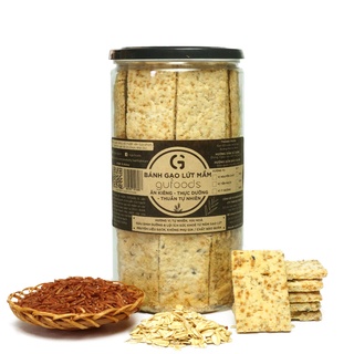 [Gift] Bánh gạo lứt mầm GUfoods - Ăn kiêng, Thực dưỡng, Thuần tự nhiên - 500g, Vị Yến mạch