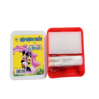 Phấn viết bảng đựng trong hộp nhựa Binkids tặng kèm bông lau bảng hộp đựng phấn viết bảng học sinh TB08