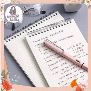 Sổ lò xo mở dọc size A5, B5, A4 ruột line, grid 80 tờ tặng kèm stickers