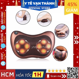 ✅ Gối Massage Hồng Ngoại- OEM 8 Bi, kèm cáp sạc oto cao cấp -VT0679