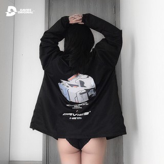 Áo khoác dù nam form rộng màu đen local brand Davies Reboot Logo Jacket