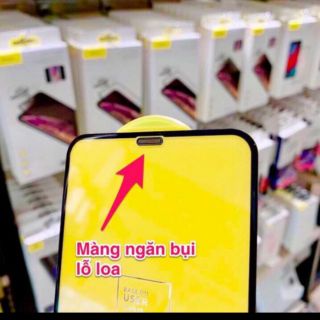 combo 2 Kính cường lực chính hãng baseus cho iphone 11/11 pro/iphone 11 pro max chống bụi màng loa