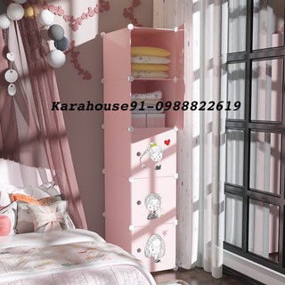 Tủ đồ đa năng- tủ nhựa lắp ghép- tủ quần áo siêu xink.kích thước D37cm xR37cm x Sâu47cm/1 ô.