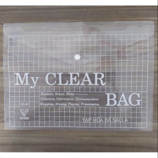 Bìa nút A4 - Túi đựng bài kiểm tra - Túi đựng hồ sơ - Túi đựng tài liệu ( my clear bag )