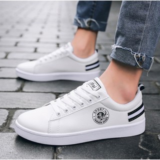 Giày nam sneaker thể thao gót vạch đen trắng Kumai