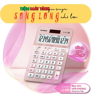Máy Tính CASIO Sắc Màu dòng Cao Cấp JS-40B – “Hồng Sen Đài Cát” – Máy tính Cầm Tay Chính Hãng Bảo Hành 5 năm bởi Bitex
