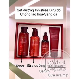 SET DƯỠNG INNISFREE LỰU ĐỎ JEJU PREGRANATE VITALIZING ( 4 Sản phẩm)