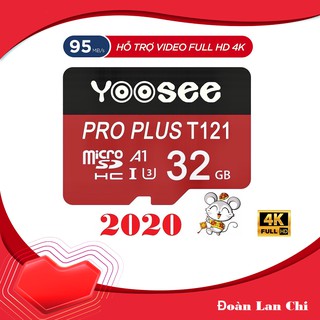 [ GIÁ HUỶ DIỆT] Thẻ nhớ microSDHC Yoosee Pro Plus 32GB A1 U3 4K R95MB/s W45MB/s (Đỏ) - chuyên camera và điện thoại