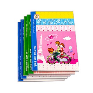 Tập Sinh Viên 4 ô kẻ ngang, 200 trang Mèo Dép (5 cuốn/lốc)