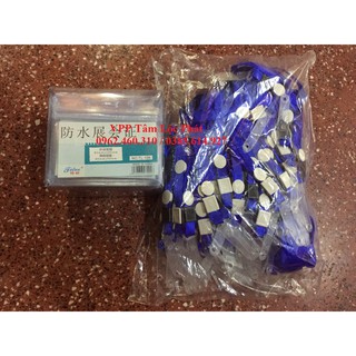 Bộ thẻ đeo nhân viên gồm mặt thẻ 108 (ngang) và dây đeo, hộp 50 bộ - Bao đeo thẻ