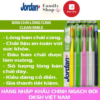 [Hàng Chính Hãng] 1 Bàn Chải Đánh Răng Jordan Clean Smile lông mềm vừa phải.