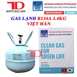 Môi chất lạnh điều hòa R134a 3.4kg VIỆT HÀN, ga lạnh điều hòa R134a