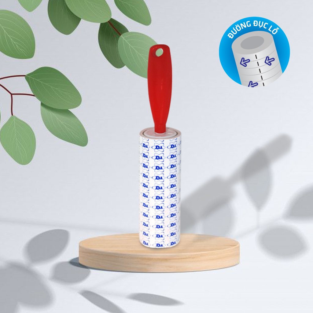 CÂY LĂN BỤI TCT 2460 (gồm 1 cán nhựa 10cm và lõi giấy 10cm, 60 lớp)