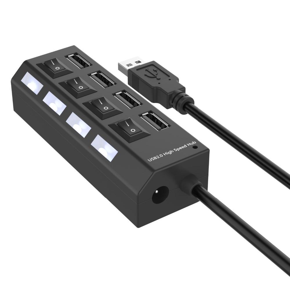 Hub Chia 4 / 7 Cổng Usb 2.0 Kèm Công Tắc On / Off To480 Mbps Cho Macbook Pc Laptop