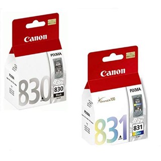 Combo Mực in Canon PG 830 &amp; 831 Black Ink Cartridge - Hàng Chính Hãng