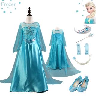 Bộ đầm Công Chúa Elsa Cho Bé Gái