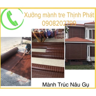 Mành rèm trúc cao cấp mầu nâu gụ chuyên dùng cho nhà gỗ, nhà cổ. Nội thất mành tre trang trí quán CaFe cổ.