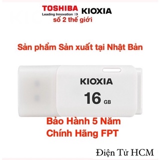 USB 16GB Kioxia (Toshiba) - Sản xuất tại Nhật Bản -U202-16GB- Bảo Hành 5 Năm- Chính Hãng FPT