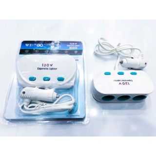 Sạc xe hơi 3 tẩu + 2 usb Weitoo WT-22