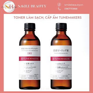 Toner làm sạch AHA và toner cấp ẩm TuneMakers các loại.