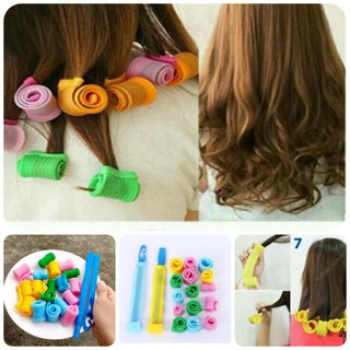 18 lô tạo kiểu tóc uốn tóc xoăn ốc sến không dùng nhiệt(Ảnh thật)