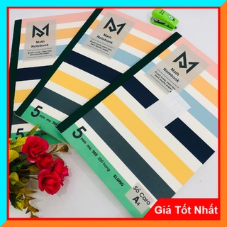 Vở Klong Caro Khổ A4 Math Notebook 200 Trang 988, Sổ Ghi Chép Dán Gáy, Dành Cho Học Sinh, Sinh Viên