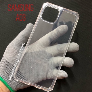 Ốp Lưng Samsung A03 Chống Sốc Viền Vuông Bảo Vệ Camera Dẻo Trong Suốt