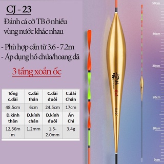 Phao câu mã CJ tăm phao 3D đầu xoắn truyền thông tin siêu nhạy cao cấp Lão Ngư Fishing