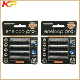 8 viên pin sạc AA eneloop PRO panasonic 2550mah
